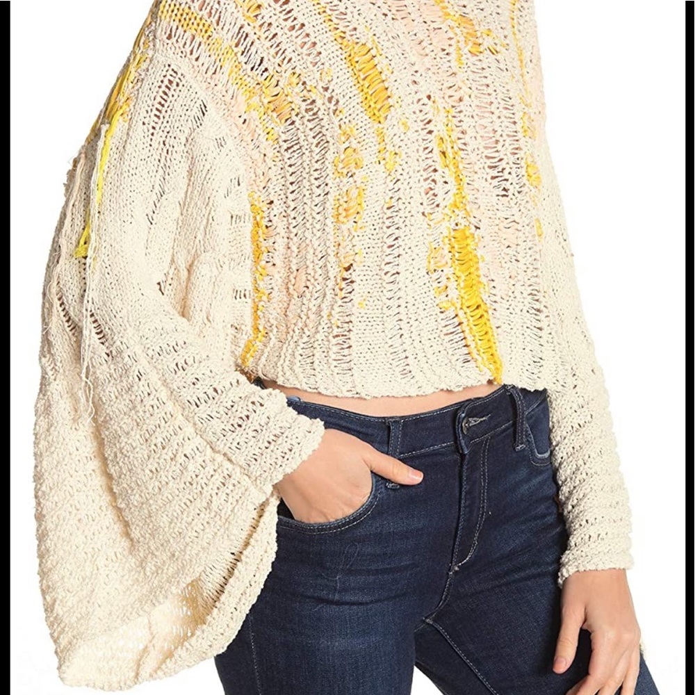 FREE PEOPLE Drive Through Bell Sleeve Sweater